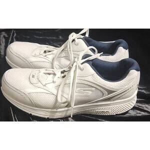 Skechers Men's GO RUN Consistent - Specie White/Navy 220371WW Size 9